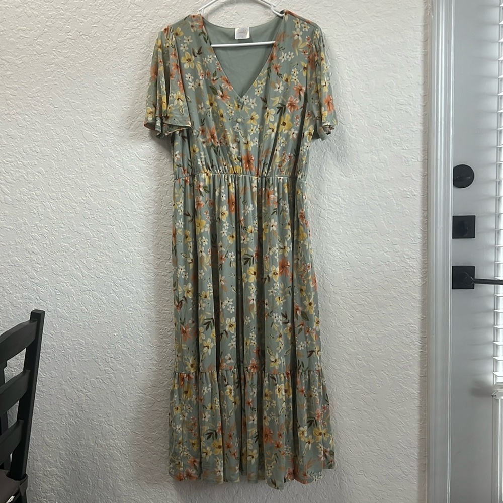 Sirenlily full length floral dress. Worn once.